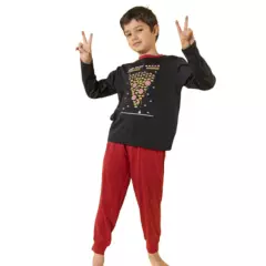 BAZIAN - Pijama Niño con Diseño de Pizza