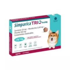 GENERICO - Simparica Trio Antiparasitario 10 a 20 kg - 3 Comprimidos