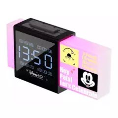 DISNEY - Parlante Reloj Despertador LCD Con Luces De Colores QS-S2