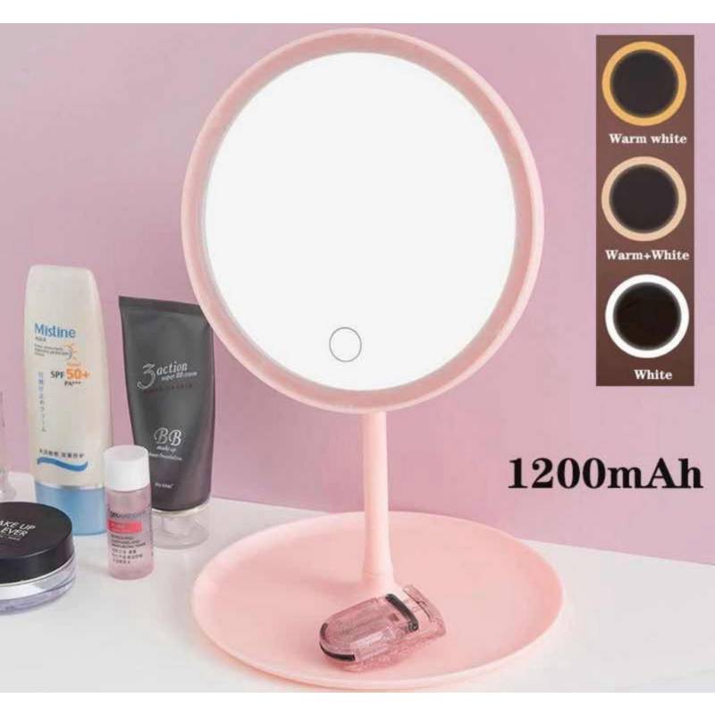 Espejo redondo de luz de maquillaje en color oro rosa, espejo de aumento  ajustable, espejo LED de maquillaje, espejo de maquillaje iluminado por  USB