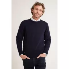 TRIAL - Sweater hombre cuello redondo liso phelps azul marino