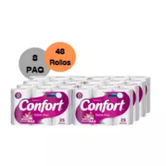 CONFORT - Papel Higiénico Confort 48 Rollos De 25 Mt