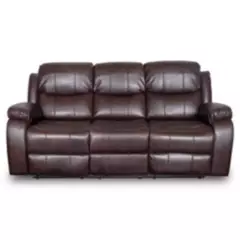 SWEET HOGAR - Sofa berger reclinable 3 cuerpos color brown dark