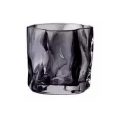 DANNY HOME - Set de 4 Vasos de Vidrio Estilo Irregular Color Gris 280 ml