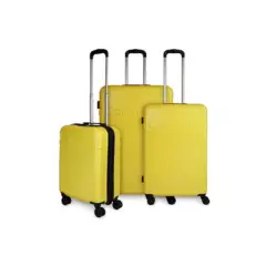 CALVIN KLEIN - Set 3 maletas Expression cabina+mediana+grande amarilla 