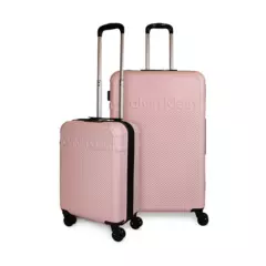 CALVIN KLEIN - Pack 2 maletas Expression cabina 10kg + L 23kg rosada Calvin Klein