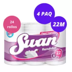 SWAN - Papel Higiénico Swan X4paq De 22m