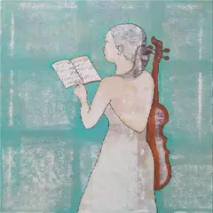 ARIVLE - Cuadro Tela Óleo la Artista Musical