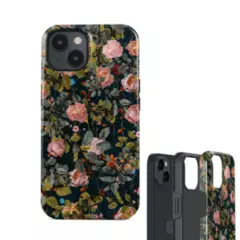 GENERICO - Funda Floral Doble Capa Zuletti para iPhone 15 Pro Max