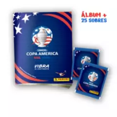 PANINI CHILE - Pack Álbum Tapa Blanda + 25 Sobres - Copa America