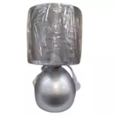 GENERICO - Lámpara Decorativa de Mesa Plateada Brillante