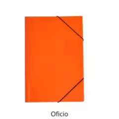 NUOVO - Carpeta flexible oficio plástica naranja con elásticos
