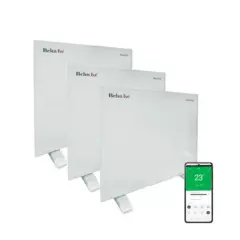 BEHNKE - Kit 3 Uni. Calefactor Estufa Eléctrica WIFI 1000W Stellar