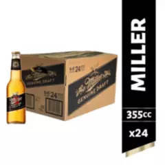 MILLER - 24x Cerveza Miller Genuine Draft 4,7° 355cc