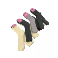 GENERICO - Pack 12 Calcetines Toalla Para Mujer Colores Lisos Invierno