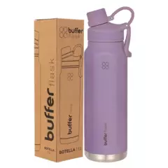 BUFFER FLASK - Termo Botella Agua Termica Acero Inox Buffer 1lt - Lila