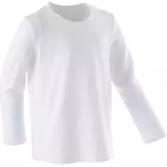 GENERICO - Camiseta Algodón blanca manga larga unisex