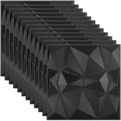 ARTDIY - Panel de pared de PVC tablero tridimensional-D094 negro mate