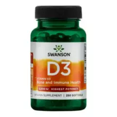 SWANSON - Vitamina D3 5000 UI 250 Soft SWANSON