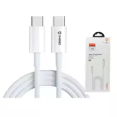 YESIDO - Cable Usb Tipo C A Tipo C Carga Y Datos 100cm Color Blanco