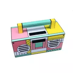 GG GOODGOODS - Parlante Bluetooth Retro Casette Color Rosa 10w Portatil 12hrs Stereo