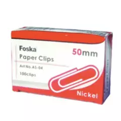 FOSKA - Pack de 300 Clips Metálicos de 50mm Grandes y Resistentes