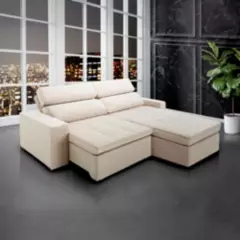 RE DECORA - Sofa Toquio Extensible y Reclinable 2 cuerpos 184 CM Color arena
