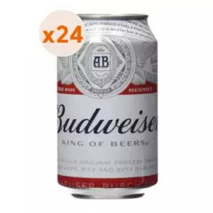 BUDWEISER - 24x Cerveza Budweiser Lata 354cc