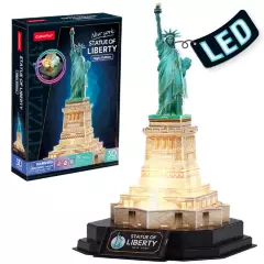 CUBICFUN - Puzzle 3D - Estatua de la Libertad Night Edition- CUBICFUN