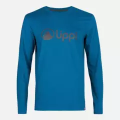 LIPPI - Polera Hombre Logo Lippi Long Sleeve T-Shirt Azul Lippi
