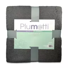 PLUMETTI - Manta Plumetti Flannel (127 X 152 Cm) Color GRIS