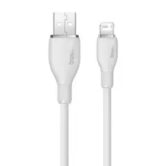 BASEUS - Cable de Carga Baseus USB a Lightning iPhone de 150 cm - Blanco