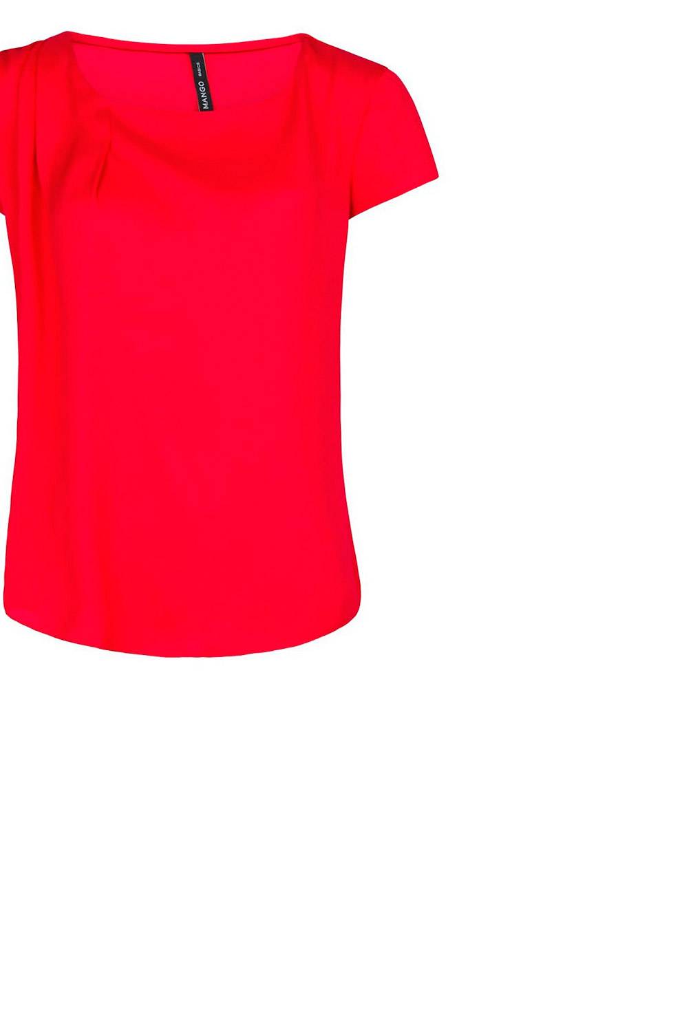 MANGO - Blusa Crepé Rojo