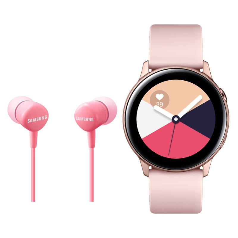  - Galaxy Watch Active Rose + Earphone HS1303 Pink