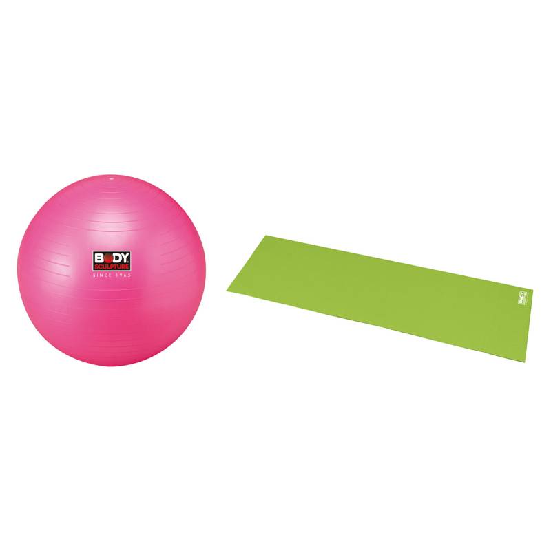  - Set de Balón Gym Ball 65 cm + Colchoneta de Yoga Verde