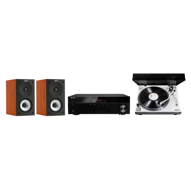  - Receiver Stereo 4508 BT + Tornamesa Profesional PM-9805 + Parlantes S622