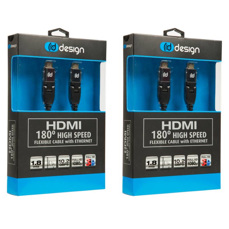 - Combo 2 Cables HDMI Flexible Negro