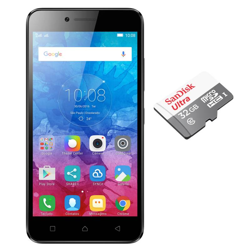  - Combo Smartphone Vibe K5 Negro liberado + Sim Card Claro + Micro SD 32GB