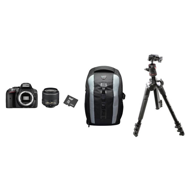  - Combo Cámara Reflex D 5300 Black + Lente 18-55 VR II + Bolso + Micro SD 64GB + Trípode con Cabezal de Bola
