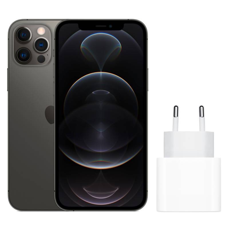APPLE - iPhone 12 Pro 256GB Negro + Cargador Iphone 12 20W