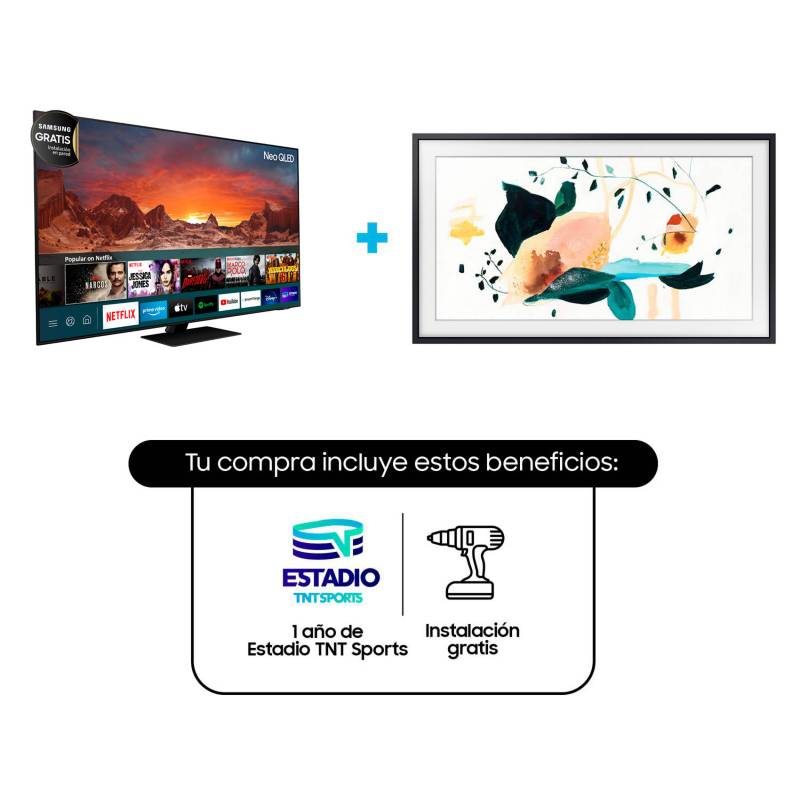 SAMSUNG - Neo QLED 85" QN85A 4K UHD Smart TV + QLED 32" The Frame FHD Smart TV