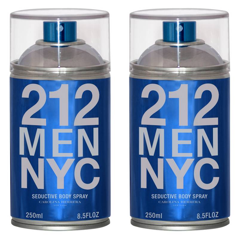  - Perfume 212 MEN NYC Vintage Body Spray 250 ML X 2