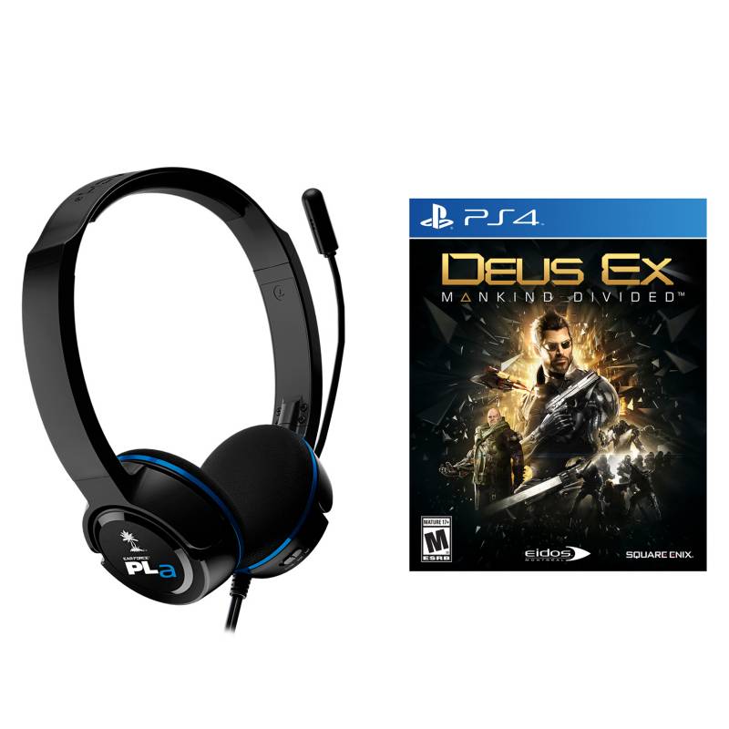  - Juego PS4 Deus Ex + Audifono Ear Force