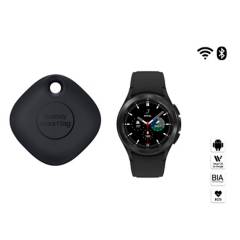 SAMSUNG - Galaxy Watch4 Classic 46 mm Black + Galaxy SmartTag Basic Pack 1