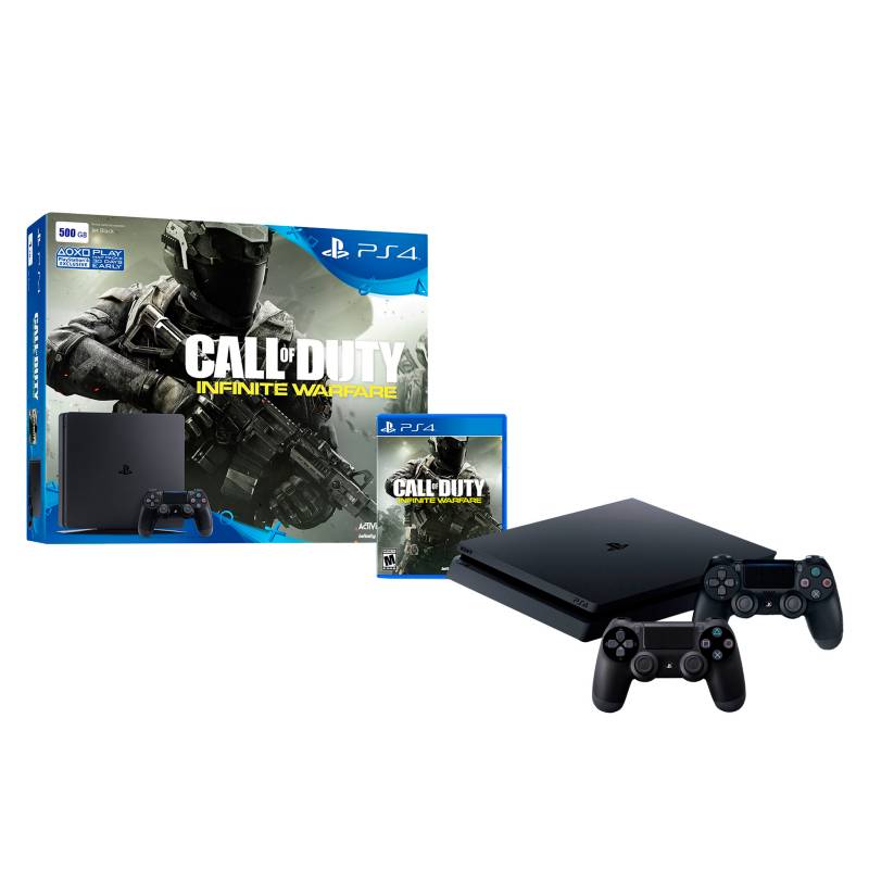  - Consola PS4 SLIM 500GB + Call Of Duty IW + 2 Controles