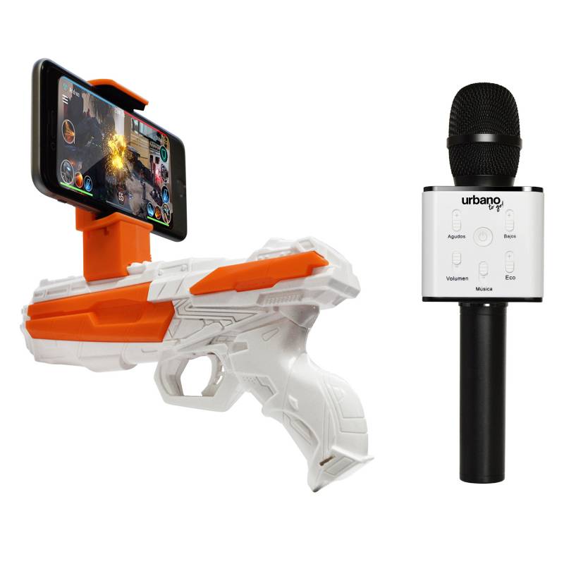  - Micrófono Karaoke + Pistola Realidad Aumentada