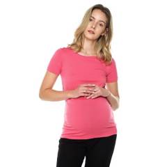 MOMS CLOSET - Camiseta maternidad mng corta coral