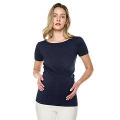 MOMS CLOSET - Camiseta maternidad mng corta azul navy