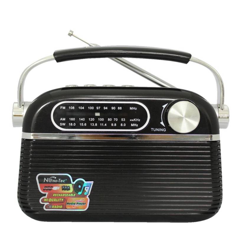 NANOTEC - Radio parlante bluetooth portátil recargable