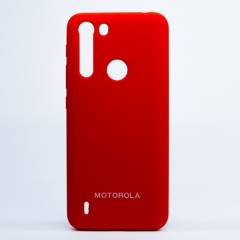 Carcasa Moto One Fusion Silicone Case Rojo
